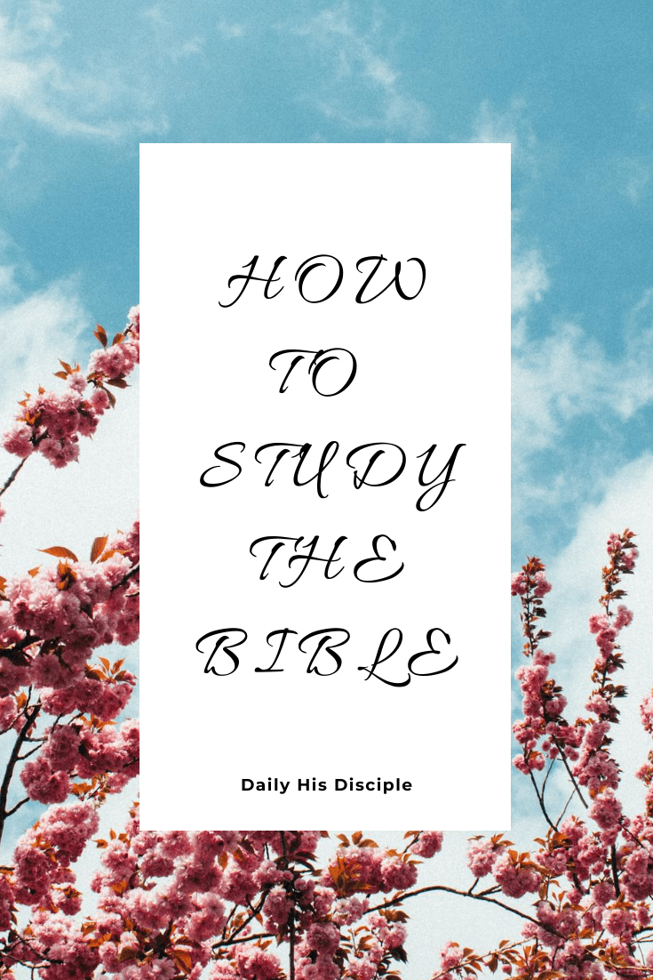 How To Study The Bible In 7 Simple Steps - Daily His Disciple